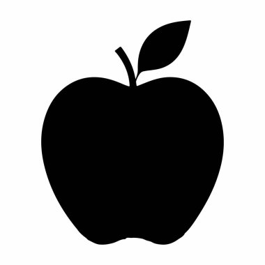 Beyaz arkaplandaki Apple vektör siluetleri. Logolar, simgeler, baskılar ve dijital projeler için uygun.