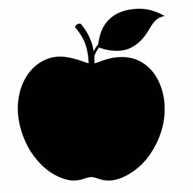 Beyaz arkaplandaki Apple vektör siluetleri. Logolar, simgeler, baskılar ve dijital projeler için uygun.