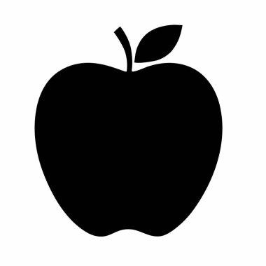 Beyaz arkaplandaki Apple vektör siluetleri. Logolar, simgeler, baskılar ve dijital projeler için uygun.