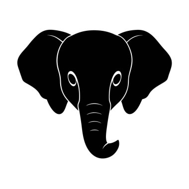 şirin fil hayvan çizgi film vektör çizimi grafik tasarımı