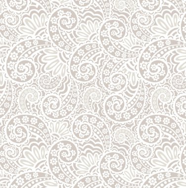 Gri arka planda beyaz çiçekli kusursuz desen