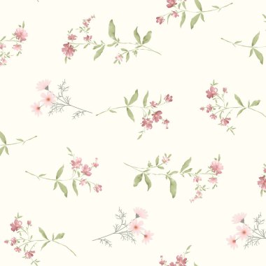 Beyaz ve pembe çiçekli çiçek deseni