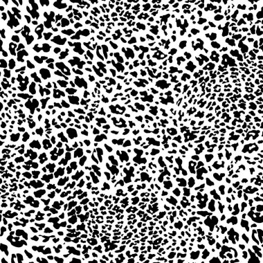 Siyah beyaz leopar desenli..