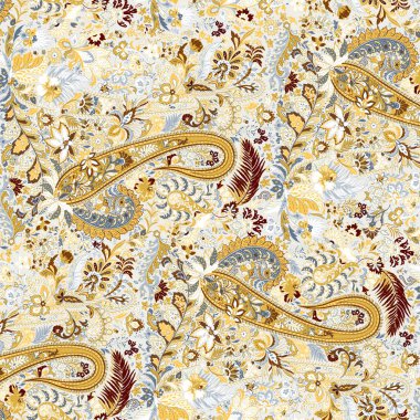 çiçekli süs vektör seamless modeli