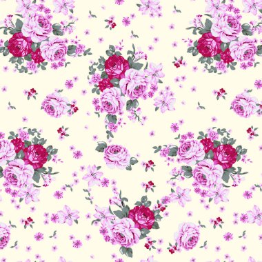 Gül, vektör çizim ile Seamless Modeli