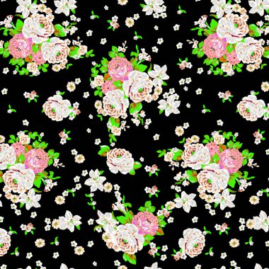 Klasik tarz süslemeli çiçek. vektör illüstrasyonu