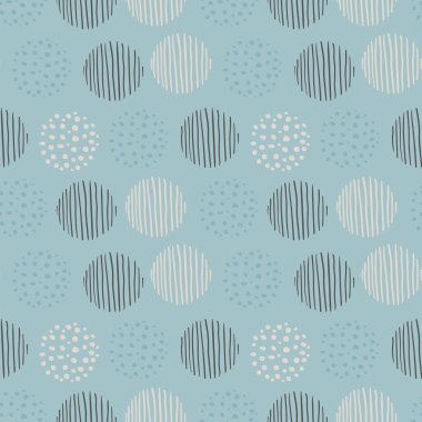 Dairelerle kusursuz desen. vektör illüstrasyonu.
