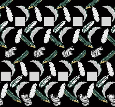 Palmiye yaprakları ile desen.