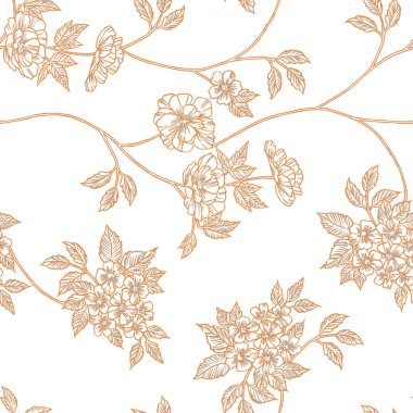 Çiçeklerle kusursuz desen.