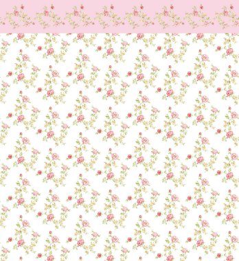 Çiçekler ve kelebekler ile Seamless modeli. Suluboya.