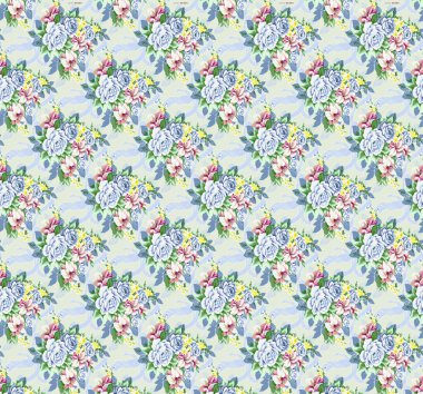 Çiçekli suluboya desen. Eski tarz model. Çiçeksiz desen. Botanik doku. Çiçek botanik koleksiyonu. düğün çiçekleri..