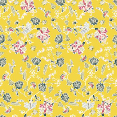 Çiçeksiz suluboya desen.