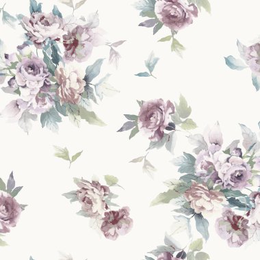 Çiçeksiz suluboya desen.