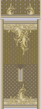 Altın çerçeveli vektör vintage arkaplan