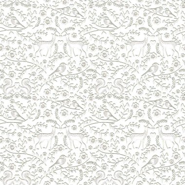 Beyaz dantel çiçekler ile Seamless Modeli