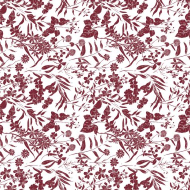 Çiçeksiz desen, vektör çizimi