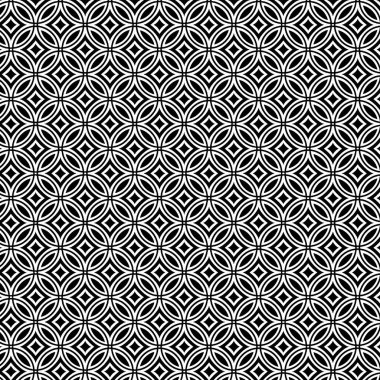 Kusursuz geometrik desenli beyaz siyah