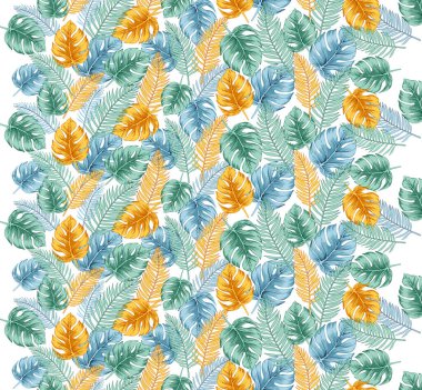 kusursuz suluboya tropikal desen.