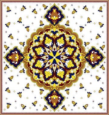 Mandalalarla kusursuz desen. vektör illüstrasyonu