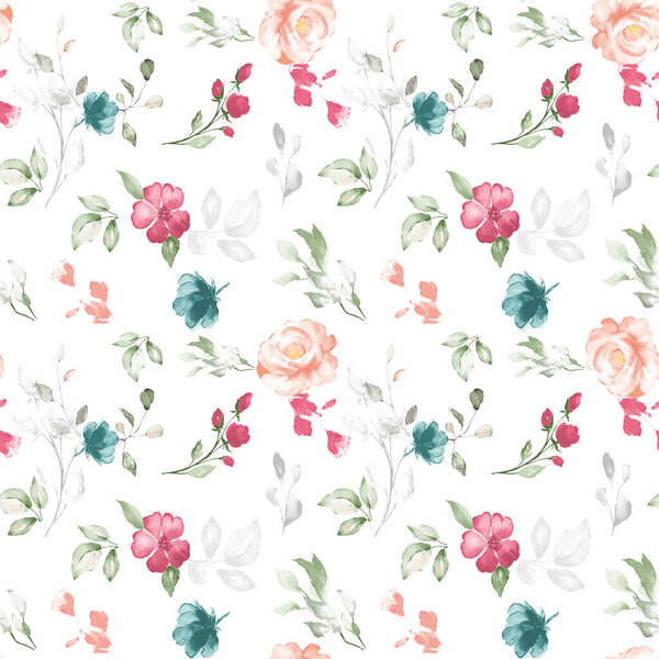 beautiful floral pattern, vector illustration