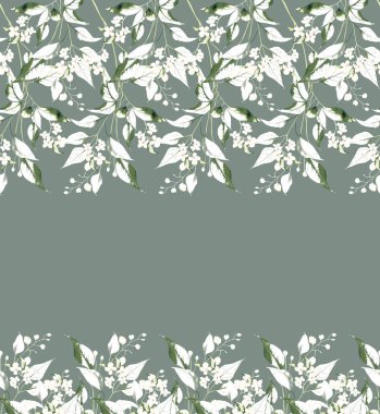 Suluboya çiçekli kusursuz çiçek deseni