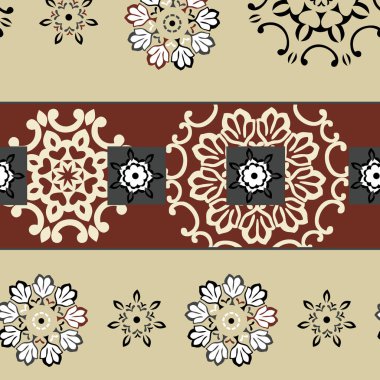 Soyut basit çiçeklerin kusursuz deseni