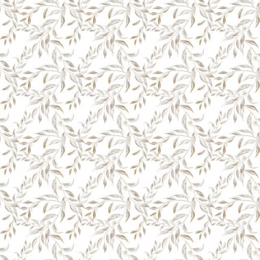 Çiçeksiz desenli, elle çizilmiş dallar. vektör illüstrasyonu