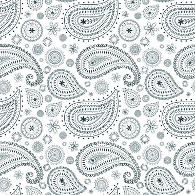 Çiçekler ve yapraklarla etnik süslemeler