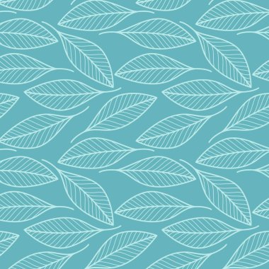 Dekoratif yapraklı kusursuz desen