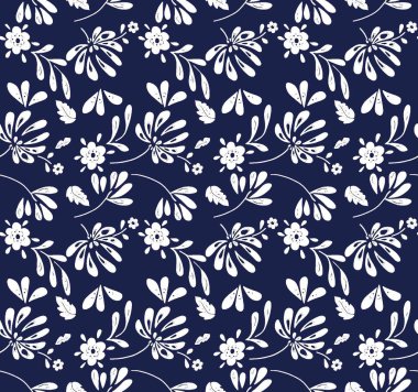 mavi çiçek pürüzsüz desen arkaplanı