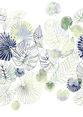 Soyut çiçeklerle kusursuz desen