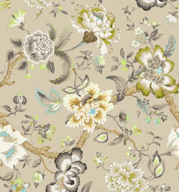 Çiçeksiz desen, vektör çizimi