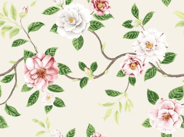 Çiçeksiz suluboya desen