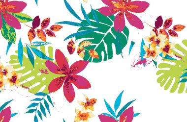 Tropik bitkiler ile Seamless Modeli