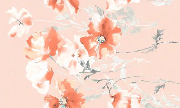 Çiçekli suluboya arka plan. pürüzsüz doku