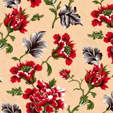 kırmızı çiçeksiz desenler