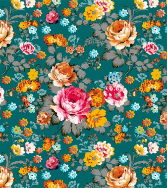 Çiçeklerle kusursuz desen