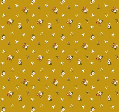 Sevimli küçük kuşlarla kusursuz desen. suluboya