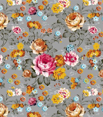 Çiçeklerle kusursuz desen