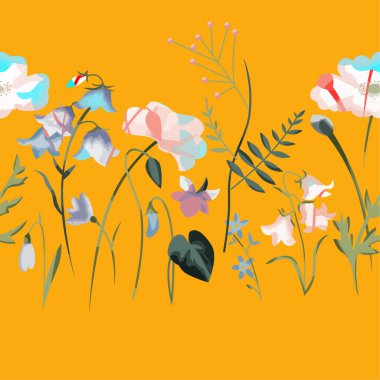 Kır çiçekleri ile çiçek arka plan