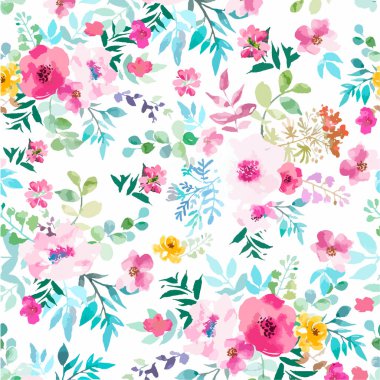 Kusursuz çiçek vektör deseni