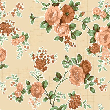 vektörsüz çiçek deseni