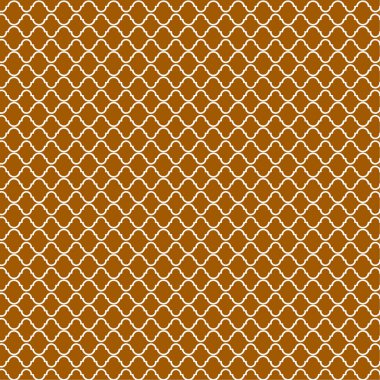 Turuncu arkaplanda kahverengi geometrik dikişsiz desen