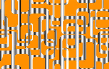 soyut renk geometrik mozaik desenli üretken hesaplama sanatı çizimi fayans rengi parçalarının taklidiyle