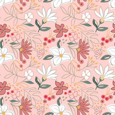 soyut çiçek ve pürüzsüz arkaplan vektörü bırakır