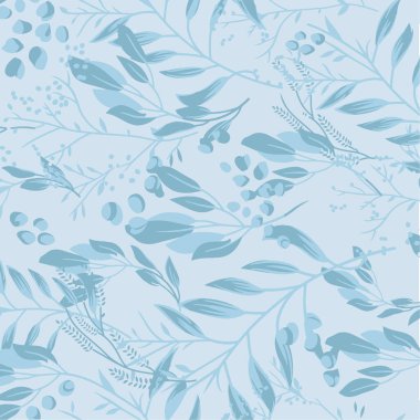 Çiçekler ve yapraklarla kusursuz çiçek deseni