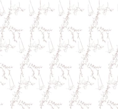 Soyut çiçeklerle kusursuz desen. Çiçek süsü. Kumaş, ambalaj kağıdı, duvar kağıdı tasarımı için suluboya arkaplan.