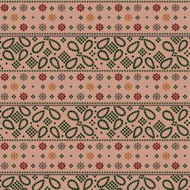 Dekoratif elementlerle kusursuz desen