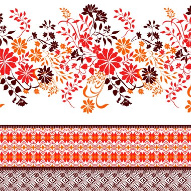 Tasarımınız için çiçek süsü vektör çizimi