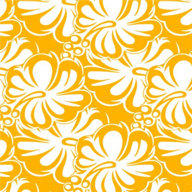 Çiçek süsleme, vektör çizim ile Seamless Modeli